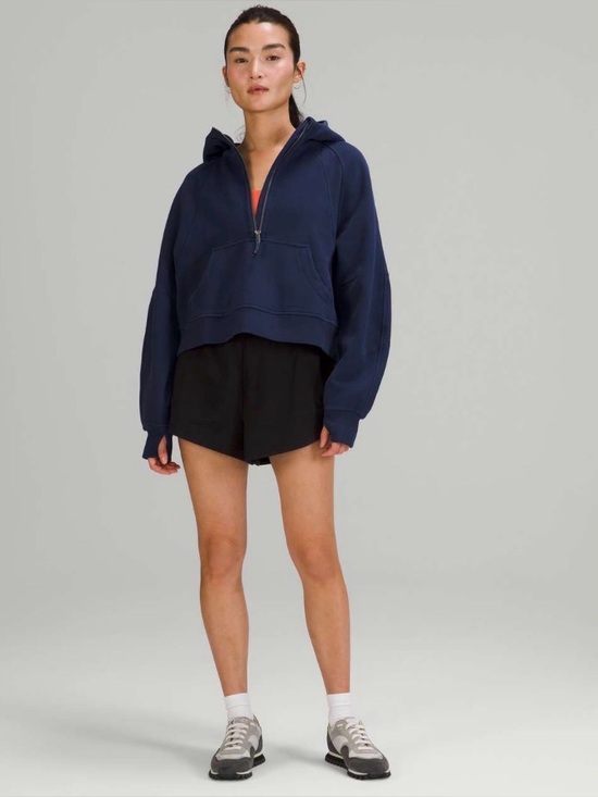 lululemon athletica Sweaters - Lululemon Scuba Long Sleeve Logo Hooded Oversized Half-Zip Hoodie Jacket